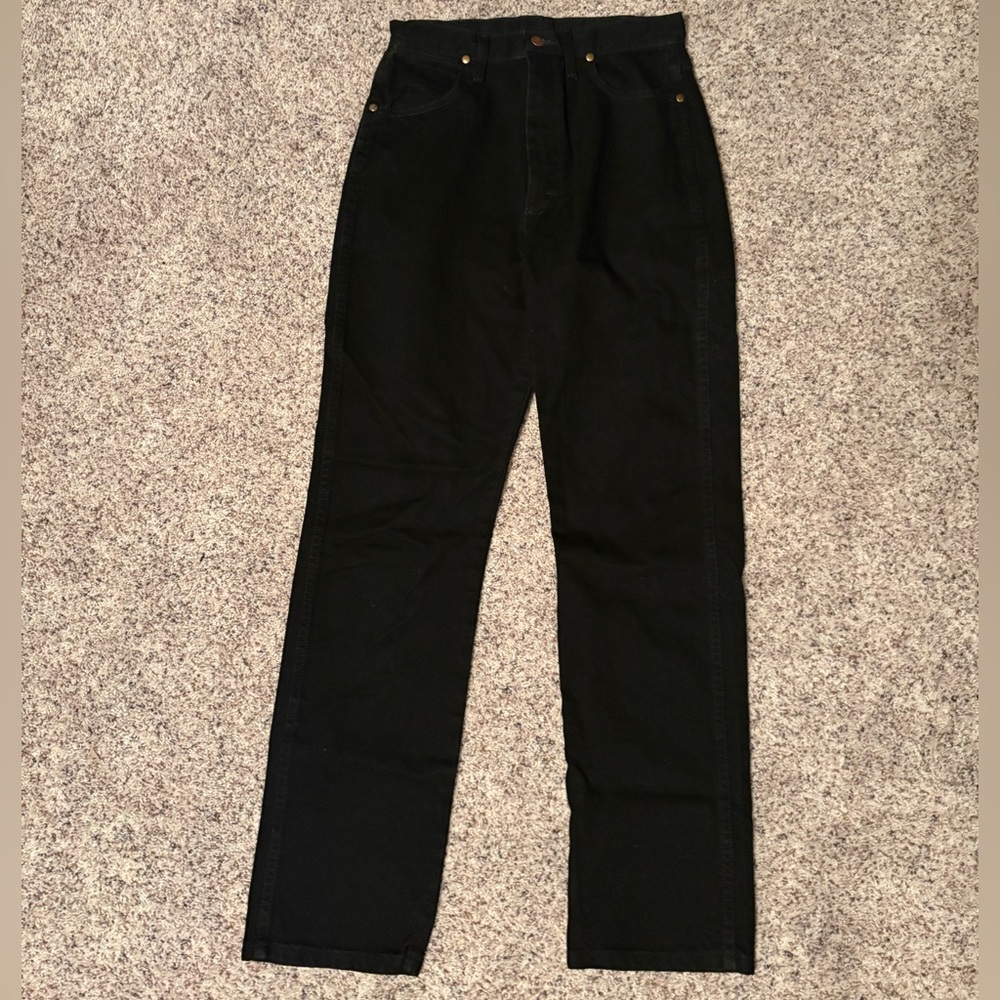 Wrangler Black Denim with Tan Accents